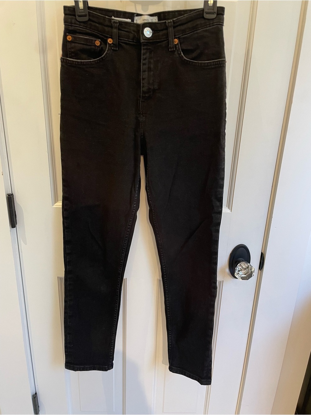 Mango High-Rise Black Slim Jeans